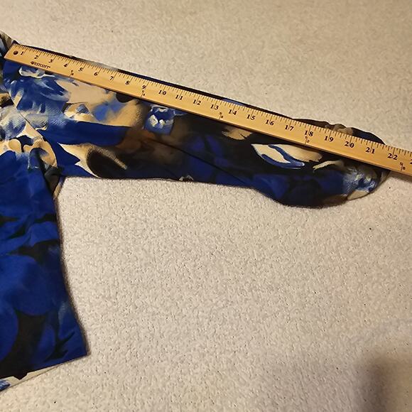 Marianne Open Front Blazer Jacket Floral Abstract Print USA Plus Size 3X - Picture 7 of 8